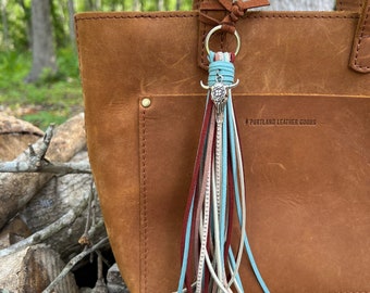 Cowgirl Chic Faux Suede Tassel Purse Charm: Western Bag Accessory