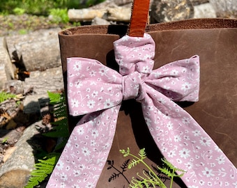 Spring Floral Scarf - Lavender Cotton Skinny Scarf for Headband, Purse Charm, Bow and Hat Band