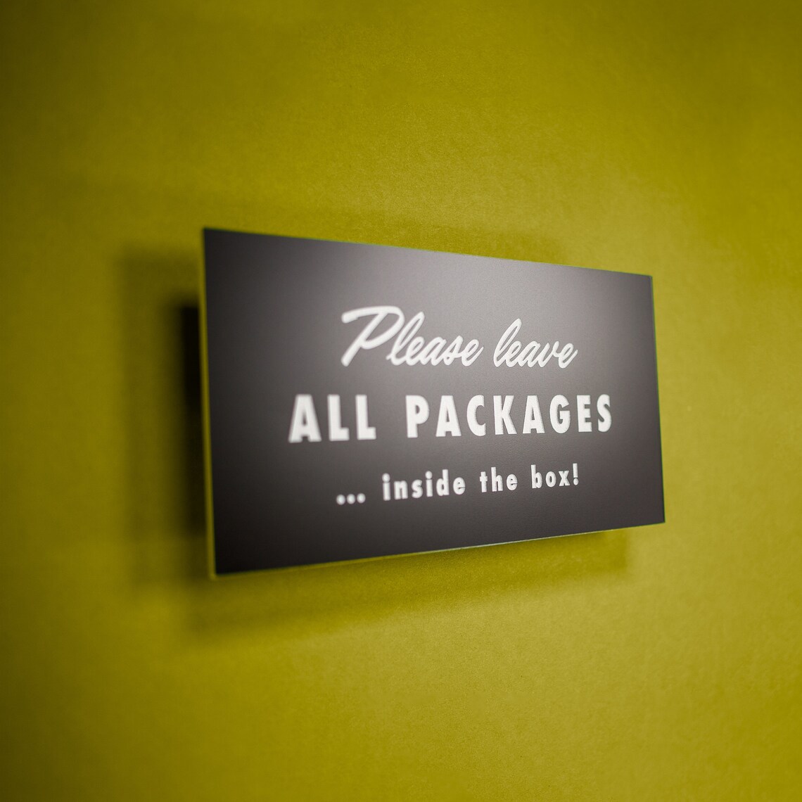 Mid-century Please Leave All Packages Sign, or Your Custom Text! Laser ...