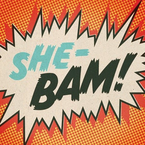 Comic Strip Prints - Set of Four - Shebam, Pow, Blop, Wizz - Serge Gainsbourg Inspired