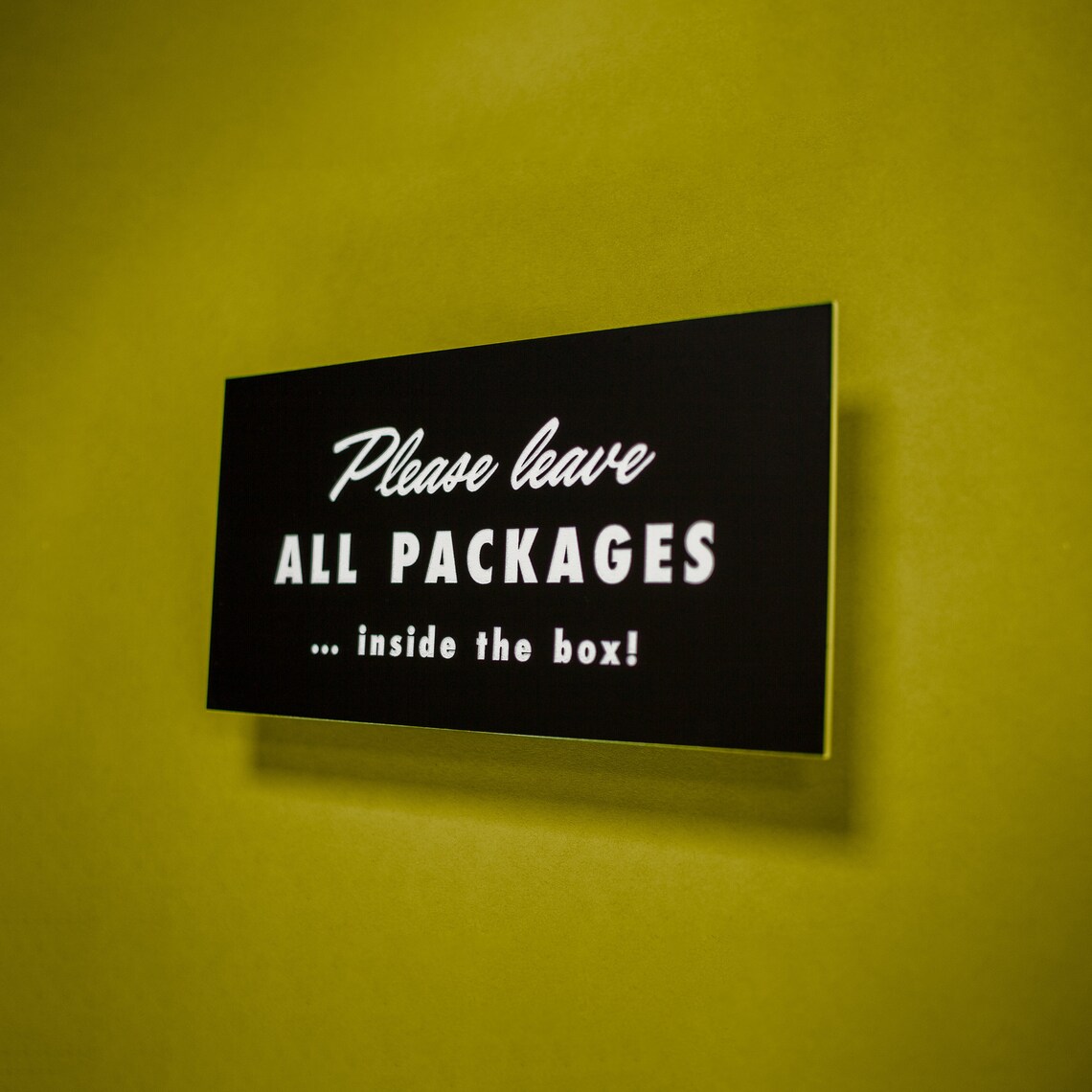Mid-century Please Leave All Packages Sign, or Your Custom Text! Laser ...
