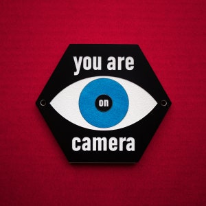 You Are on Camera Sign Mid-century Modern Surveillance Sign Laser Cut ...