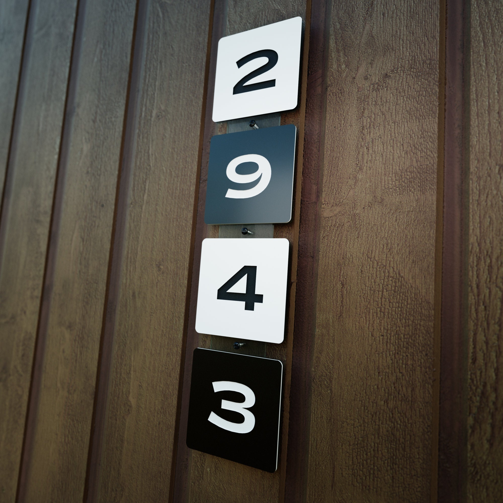Mid-century House Numbers - Vertical - Custom! Eichler Style Laser Cut ...