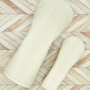 Cream Faux Leather Headcover with Topstitching Detail, Women&#39;s and Unisex Unique Headcover, Quality Handmade Protective Golf Club Headcover