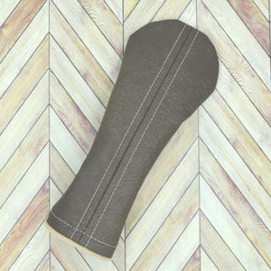 Saddle Brown Faux Leather Headcover with Topstitching Detail, Women&#39;s and Unisex Unique Quality Handmade Protective Golf Club Headcover