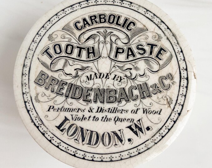 Tooth Powder Victorian Antique Victorian English Carbolic Tooth Paste Jar Pot With Lid ...