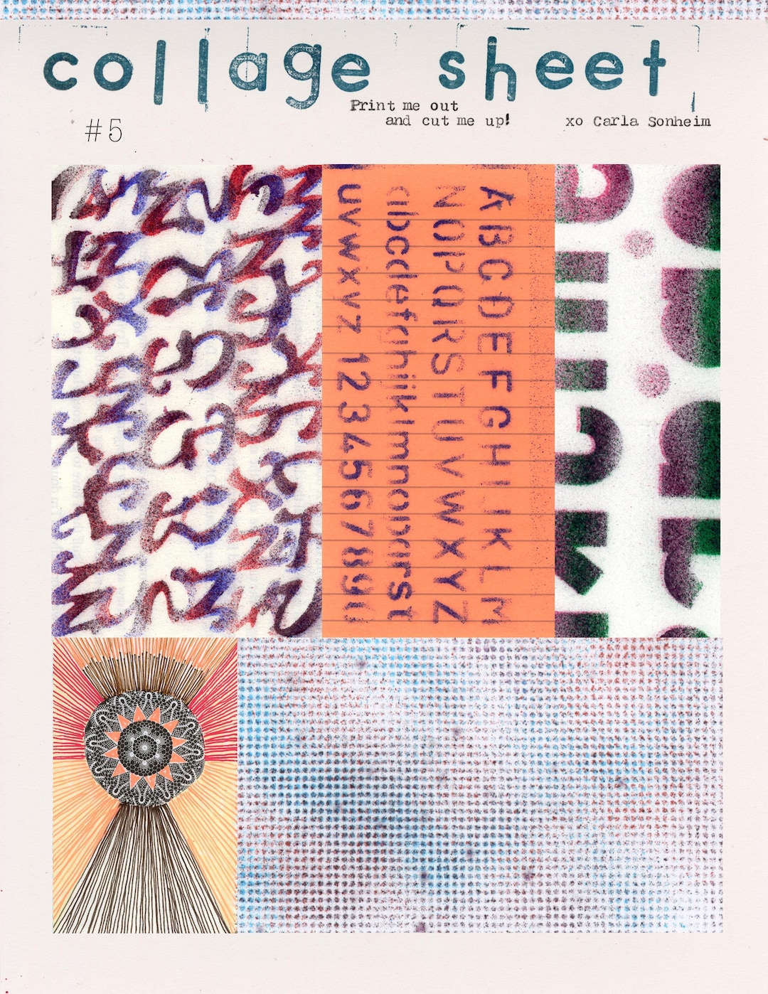 Collage Sheet #5 PDF - 8.5