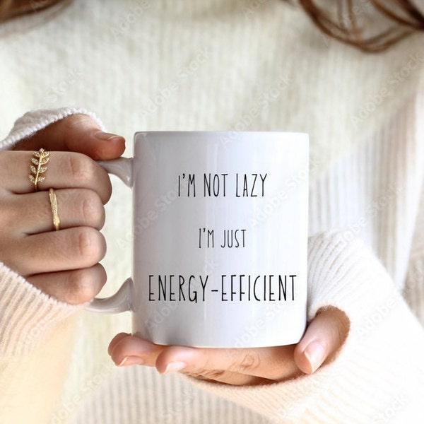 Funny procrastination Mug - "I'm Not Lazy" Energy-Efficient Mug - Fun Office Humor Coffee Cup, Perfect Gift for Coworkers - Quirky Mug
