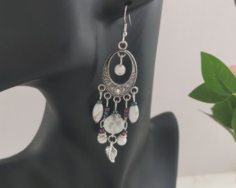 Boucles d'oreilles bohèmes, boucles d'oreilles pendantes, boucles d'oreilles bohèmes, boho, boucles d'oreilles ethniques, bijoux bohèmes, bijoux d'été, boucles d'oreilles d'été