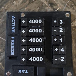 1P TCG Counter Token Tray Power, Cost, and Status Tracker- 1p Theme
