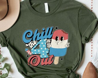 Chill The Fourth Out Shirt, 4th of July Ice Cream Tee