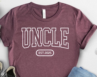 Custom Uncle Est Year Shirt, New Uncle Gift