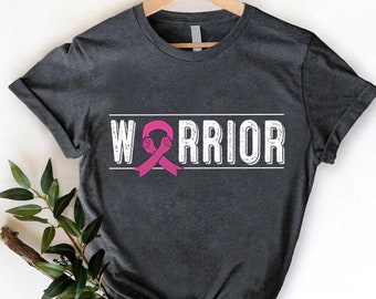 Breast Cancer Warrior Shirt, Pink Ribbon Awareness Tee