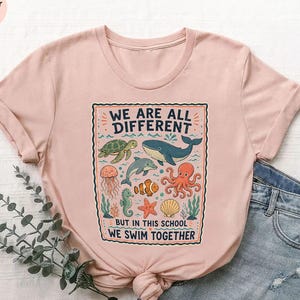 Inclusive Classroom T-Shirt | Ocean Animals, School Theme, Back to School Gift