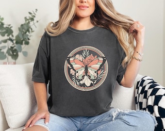 Comfort Colors Butterfly Graphic T-Shirt, Nature Lover Tee