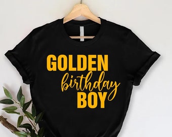 Golden Birthday Girl and Boy Shirt, Birthday Party Gift, Girls Golden Birthday T shirt, Golden Boy Birthday Tee, Golden Birthday Party Shirt