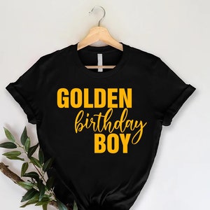 Golden Birthday Girl and Boy Shirt, Birthday Party Gift, Girls Golden Birthday T shirt, Golden Boy Birthday Tee, Golden Birthday Party Shirt