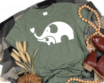 Mama and Baby Elephant Shirt, Mothers Day Gift