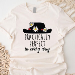 Floral Mary Poppins Shirt, Disney Inspired Tee, Teacher Gift