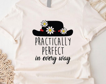Floral Mary Poppins Shirt, Disney Inspired Tee, Teacher Gift
