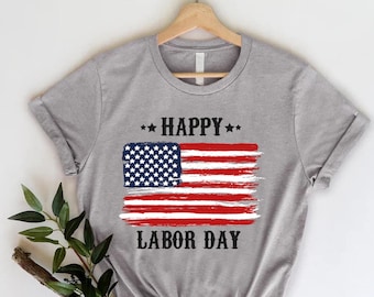 American Flag Labor Day Shirt, Patriotic Tee