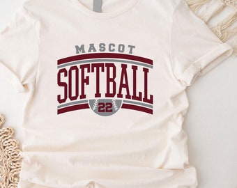 Custom Softball Team T-shirt, Softball Lover Gift