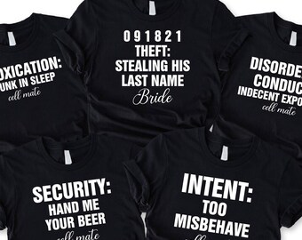 Funny Bachelorette Party Shirts, Criminal Bridesmaid Tee