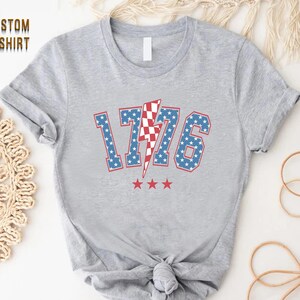 Retro 1776 Shirt,Womens 4th of July Tee,USA Patriotic Shirt,Independence Day,America 1776,Red White And Blue,Memorial Day Gift,Merica Shirt