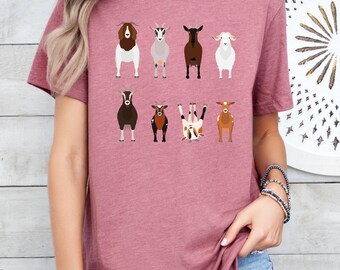 Cute Goat Farm Animal Shirt, Thanksgiving Fall Gift