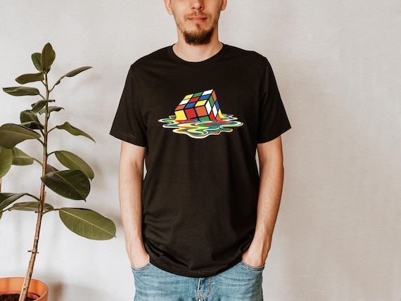 Melting Rubik's Cube T-Shirt, Retro Gamer Tee