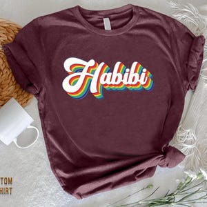 Habibi T-shirt, Love Shirt, Arabic Gifts for Women and Men, Habibi Shirt, Gifts for Arabic, Gift for Lebanese, Arabic Couple Shirts Gift