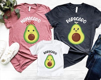 Avacado Family Shirts, Avocado Couple Tee, Mamacado Shirt, Papacado Shirt, Babycado Shirt, Pregnancy Announcement, Mothers Day Gift Idea