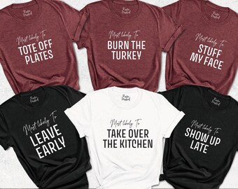 Funny Thanksgiving Matching Shirts, Friendsgiving Group Gift