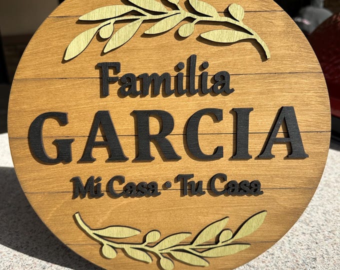 Personalized Welcome Sign | Mi Casa Tu Casa | Spanish Heritage Decor