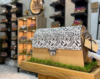 Introducing the Tania Handbag. A Hand crafted, one of a kind handbag made from wood.