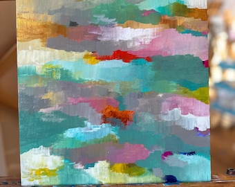 12"x12" Original painting: Abstract cloudscape