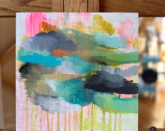 12"x12" Original painting: Abstract cloudscape