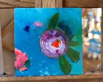 12"x12" Original painting: Peonies