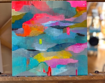 12"x12" Original painting: Abstract cloudscape