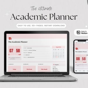 Notion University Template Academic Notion Template Student Notion Student Planner Template Phd Notion College Template Minimal Aesthetic