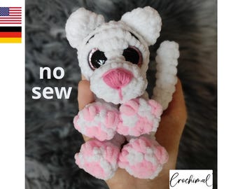 no sew crochet cat pattern, Mona the cat english and german pattern, amigurumi cat crochet pattern, pdf download, little kitty pattern