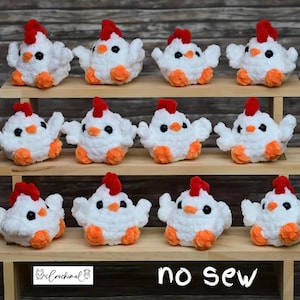 Modèle au crochet pour une petite poule (en allemand et en anglais), animaux au crochet sans couture, modèle amigurumi (en allemand), crocheter une poule, crocheter une mini-poule
