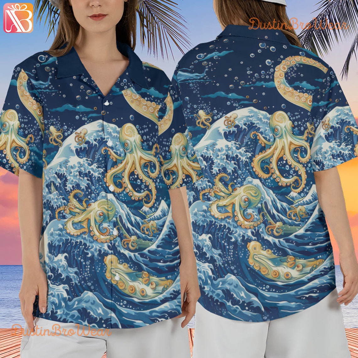 Octopus Hawaiian Shirt for Women