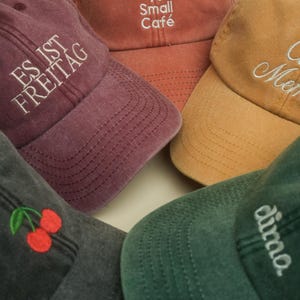 Personalisierte Cap mit Wunschtext | Bestickte Vintage Kappe | Unisex Baseball Cap | Geschenk Männer Frauen | Festival | Schneller Versand!!