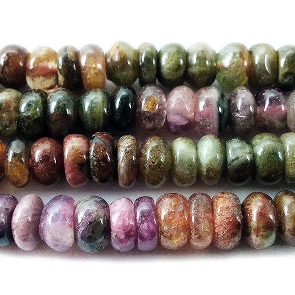 Tourmaline Multi Rondelle Gemstone Beads
