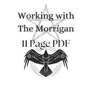 Working with The Morrígan | 11 pages PDF Witchcraft Morrigan Magick Wicca Goddess Spells Guidebook