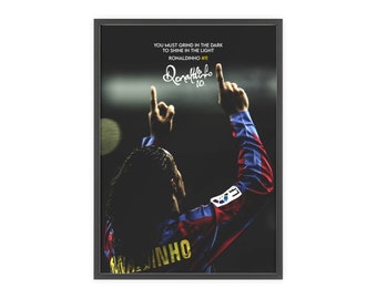 Posters de Ronaldinho avec cadre en bois