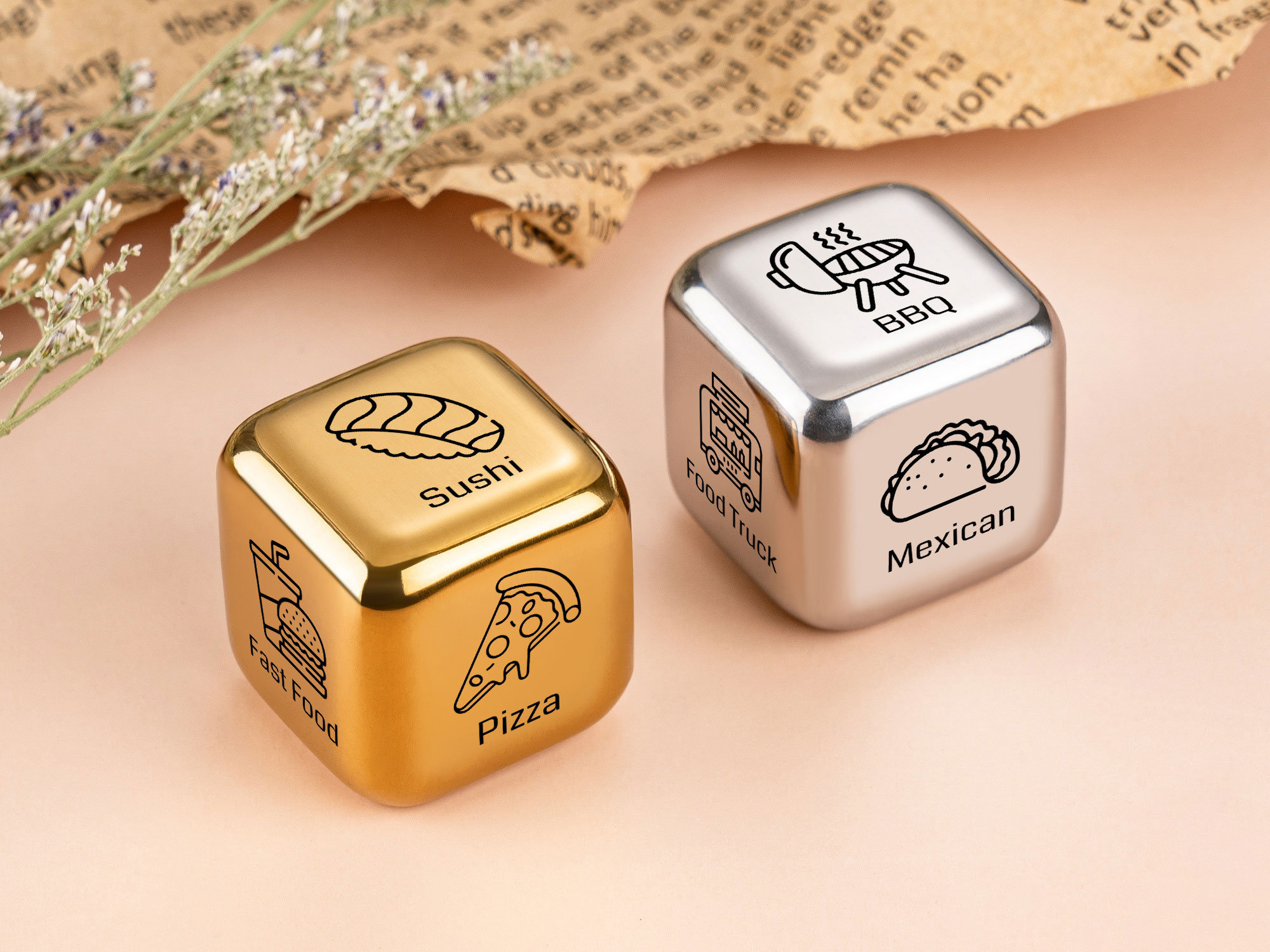 Food Dice, Food Type Decision Dice, Movie Dice, Him Her Couple Gifts
