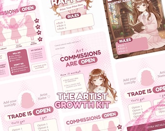 Editable Artist Commission Sheet, Social Media Template for Digital Artists, Art Pricing Page, Cute Aesthetic Commissions, Soft Pastel