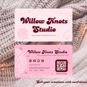Crochet Business Card Bundle, Crafter, Sewing Business Card, Small Business Editable, Craft Business Card Bundle, Crochet Business Cards